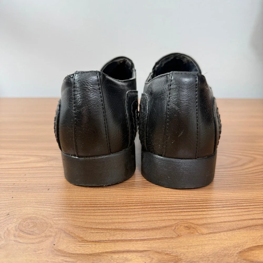 Alberto Fellini Loafers Mens 7.5 Black Wilson 02 Square Bit‎ Slip On Dress Shoe